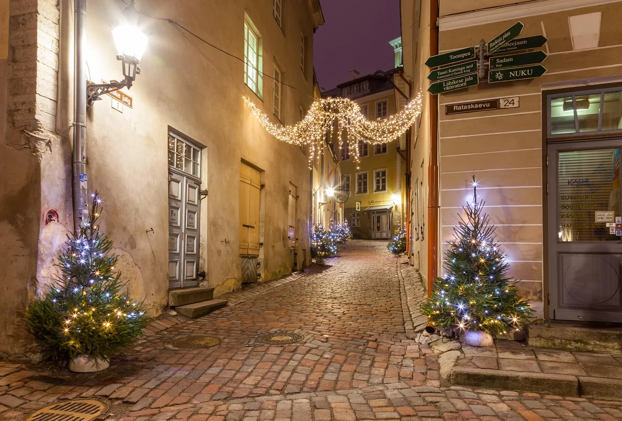 Christmas lights and decorations in Limassol, Cyprus