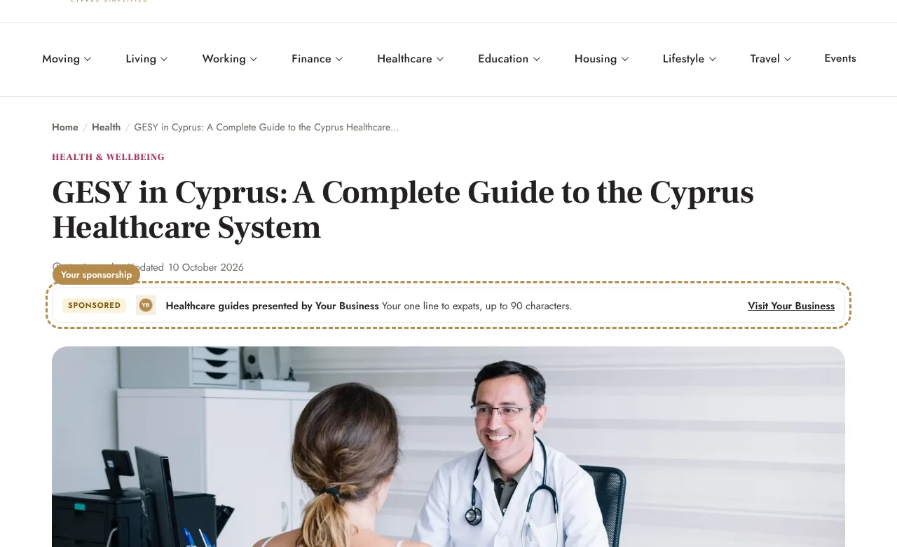 Example: At the top of every guide in the topic (desktop)