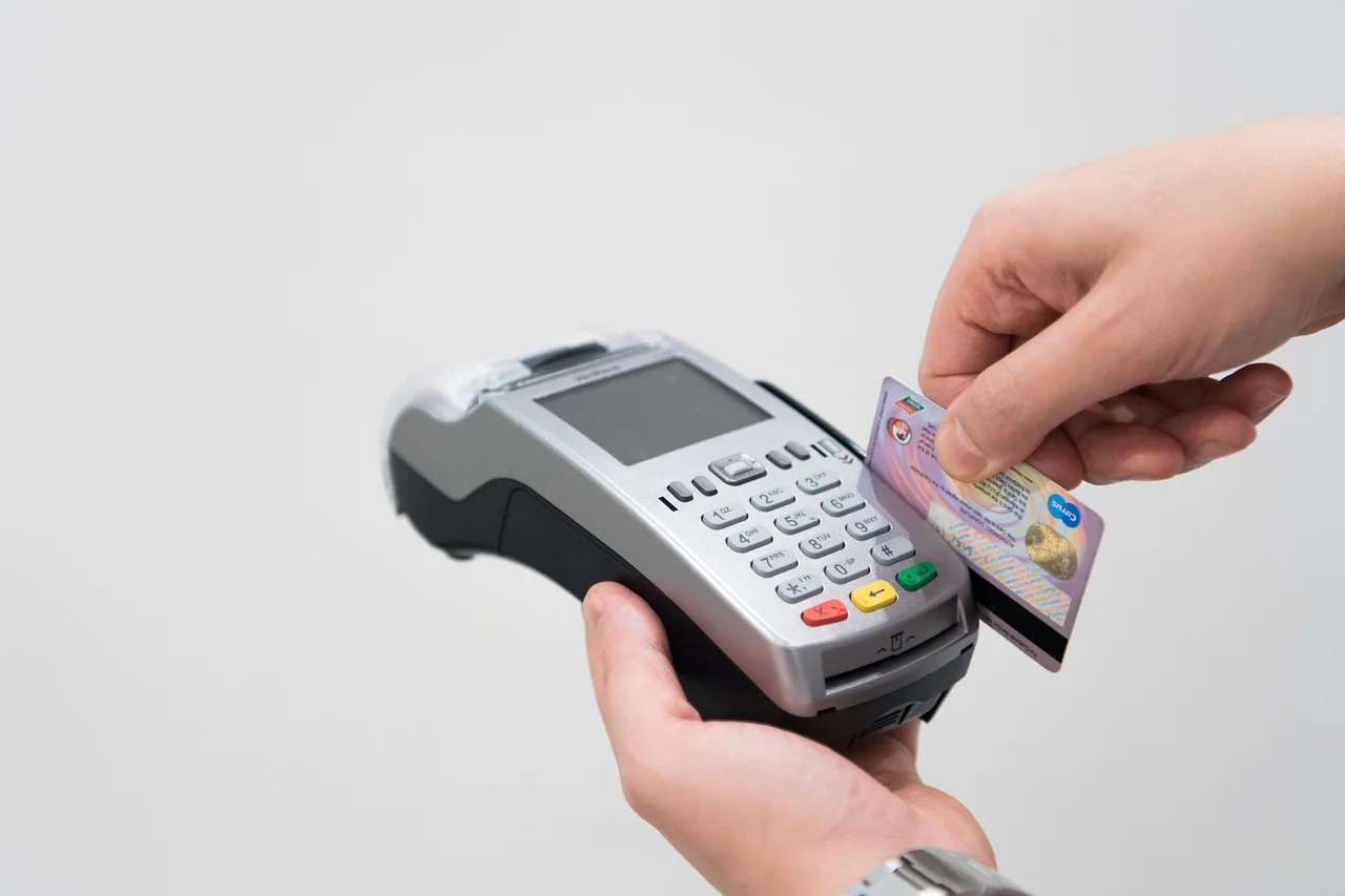 Paying with a bank debit card at a card terminal