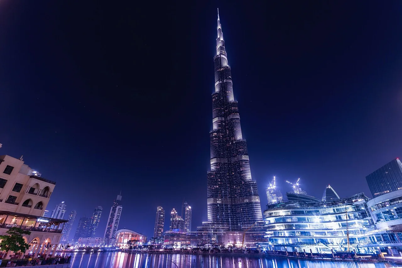 Dubai skyline with the Burj Khalifa, the city many expats leave when moving to Cyprus