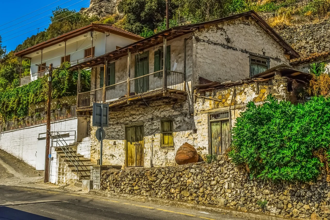 Traditional Cypriot house with a balcony