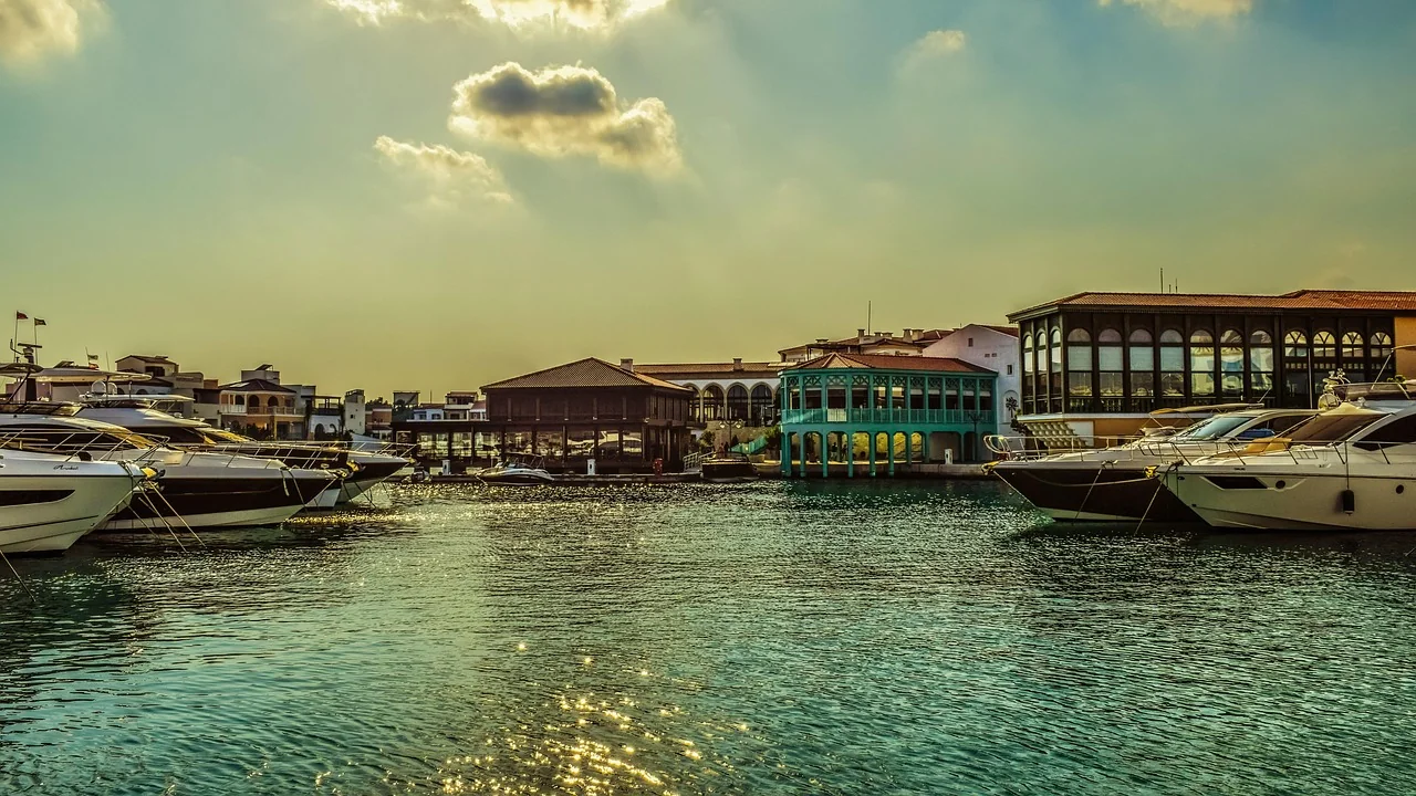Limassol seafront promenade and marina in Cyprus, a popular base for people moving from Dubai