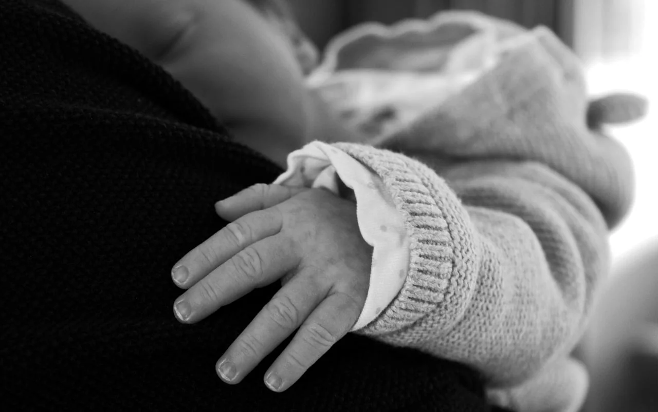 Mother and child at home in Cyprus