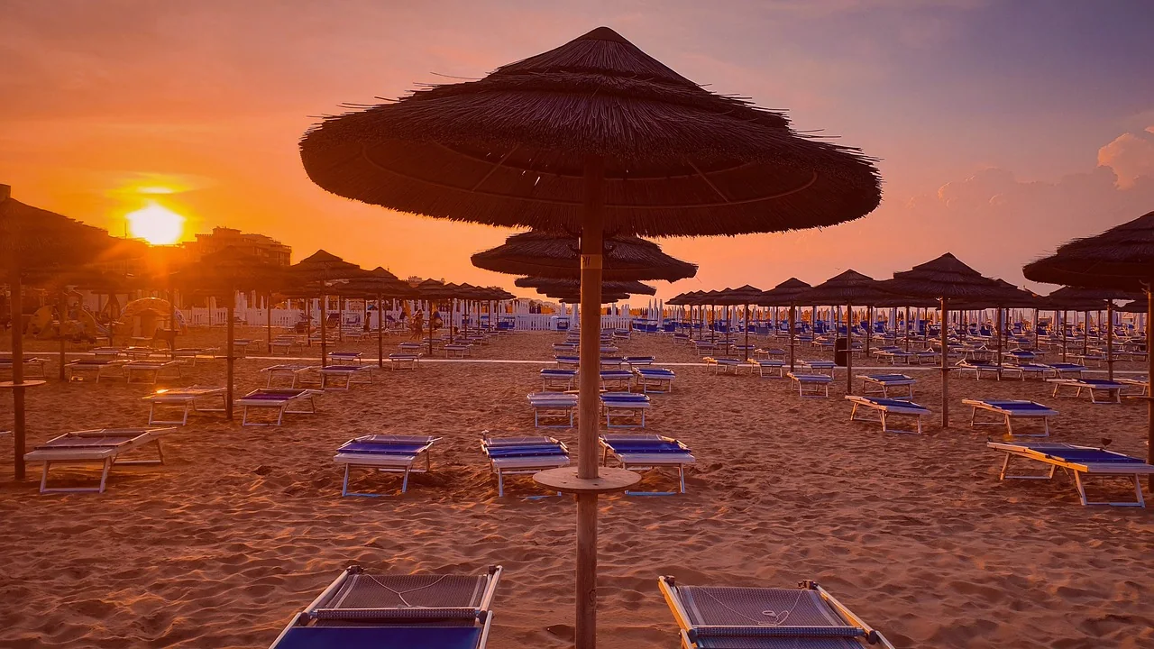 Hot summer day on a Cyprus beach